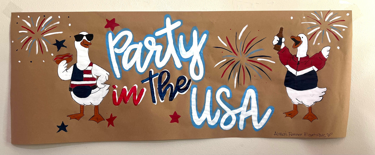 Custom Painted Banner